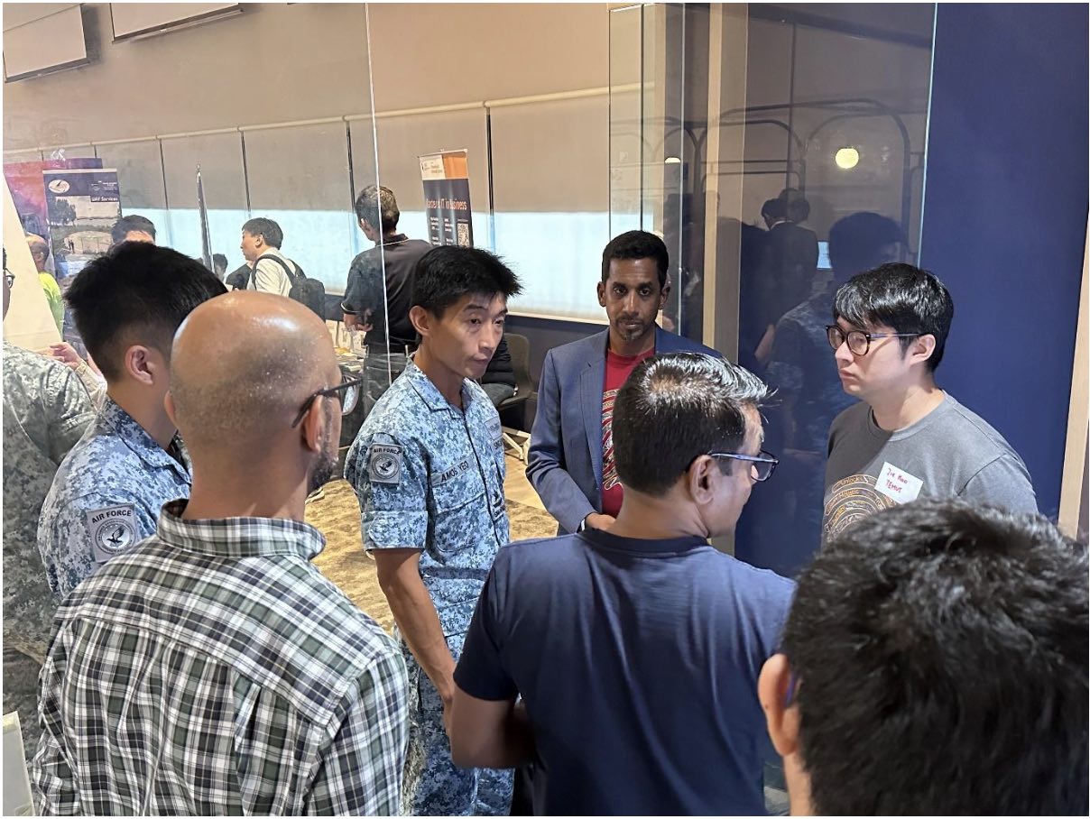 Photo: Temus representatives presenting to RSAF personnel at RSAF Industry Day, March 2024.